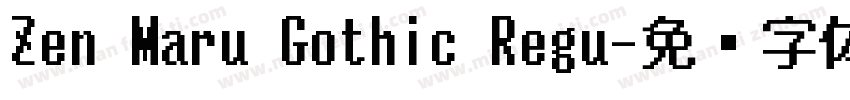 Zen Maru Gothic Regu字体转换